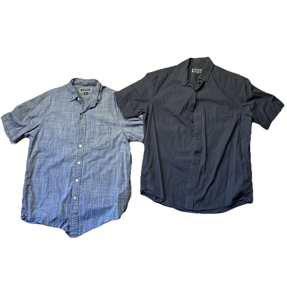 Club Room Men’s S Shirt Lot 2 Button Front Short Sleeve